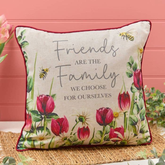 Cuscino Floreale Tulipano Amici Sono la Famiglia per la vendita all'ingrosso da parte di Langs