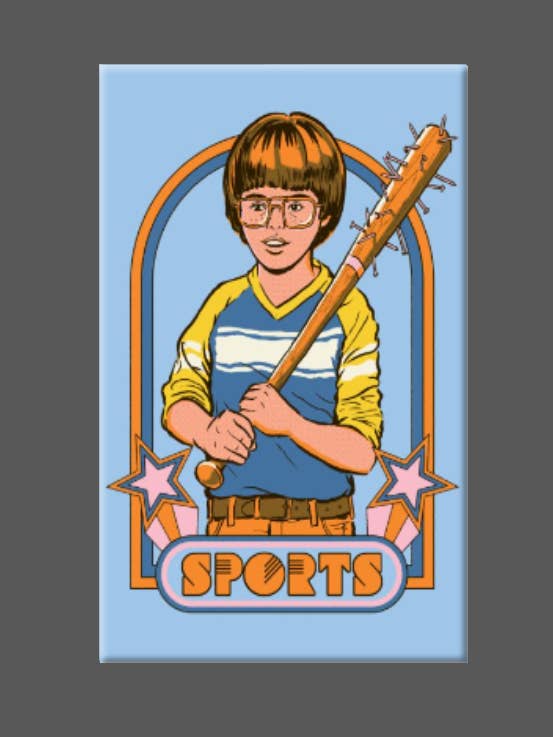 Retro, deportivo, imán, botón, espejo, vintage para venta al por mayor de Ba Ba Buttons