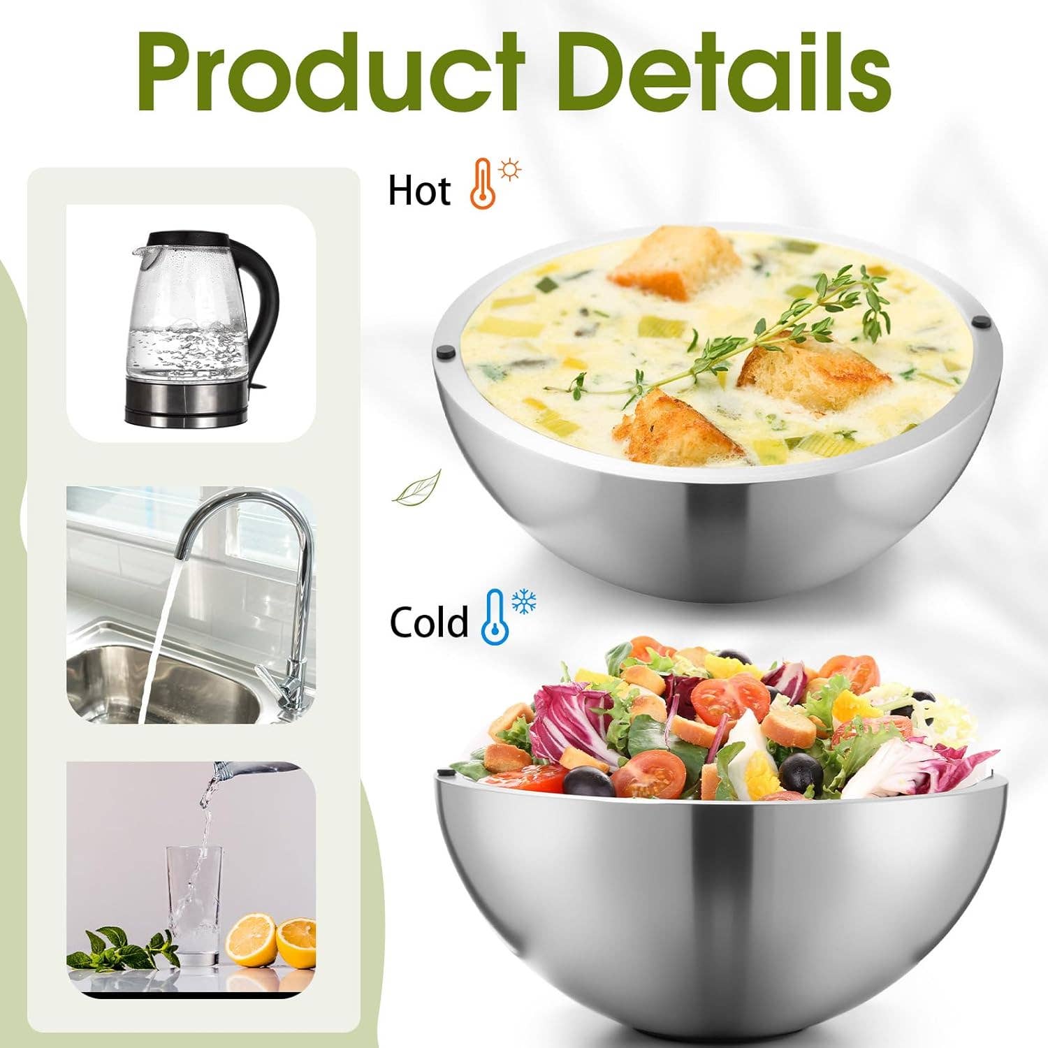 VIGOR - Wholesale Serve Bowl - Dip Chiller Bowl,304 Stainless Steel Ice Chamber for Salsa4