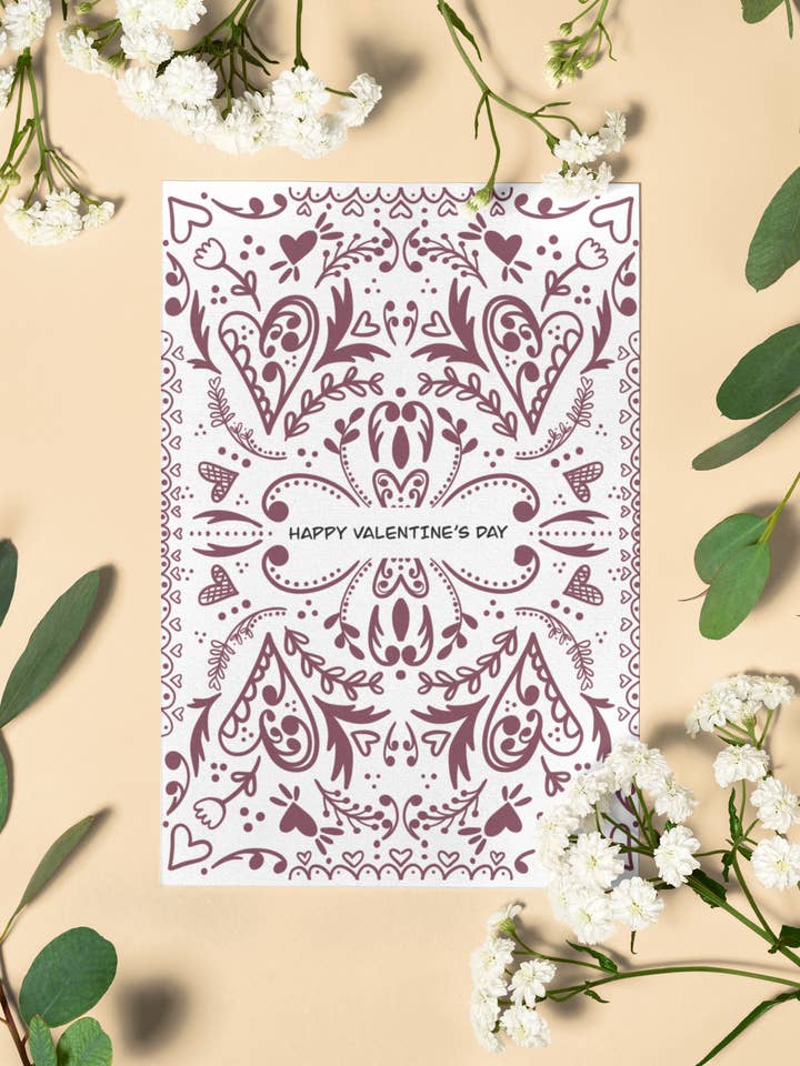 Happy Valentine's Day – Scandinavian Folk Art for wholesale by Beth Ann Erickson Designs