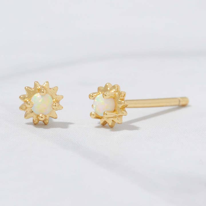 Pendientes de ópalo diminutos rayos de sol para venta al por mayor de Sami Jewels