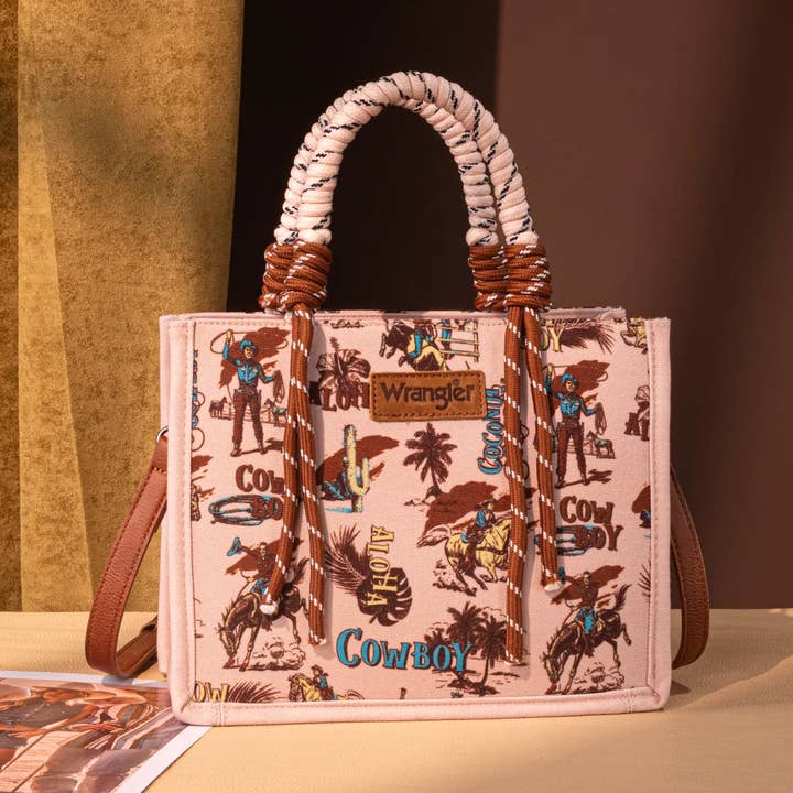 South End Clothing and Apparel L.L.C - Wholesale Tote Bag - Women's - Wrangler Cowboy Print Tote/Crossbody 5