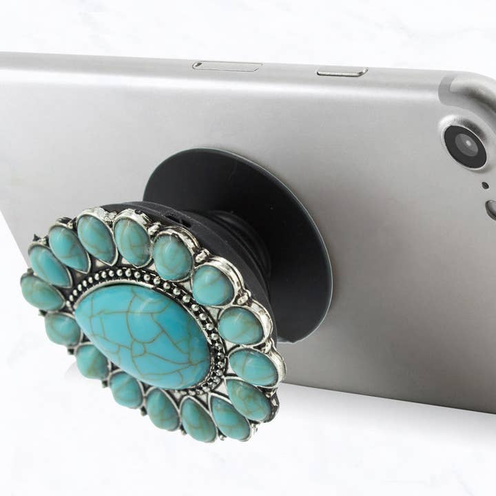 Suzie Q USA - Wholesale Charging Dock - Turquoise Stone Phone Grip Pop Sockets