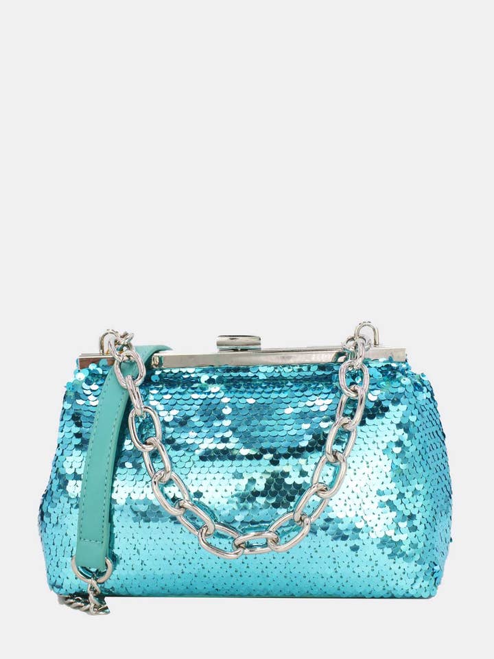 Sequin Embellished Pouch-22P-5566 for wholesale by Tom&Eva (F.D.M diffusion)