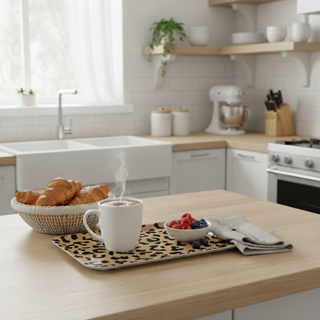 COCO&CO - Wholesale Serving Tray - Leopard Moka Tray1