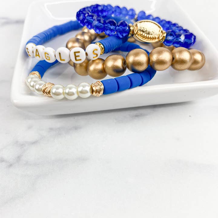 The Mod Miss - Wholesale Beaded Bracelet - Bracelet Crystal Beaded "Gold Football"7