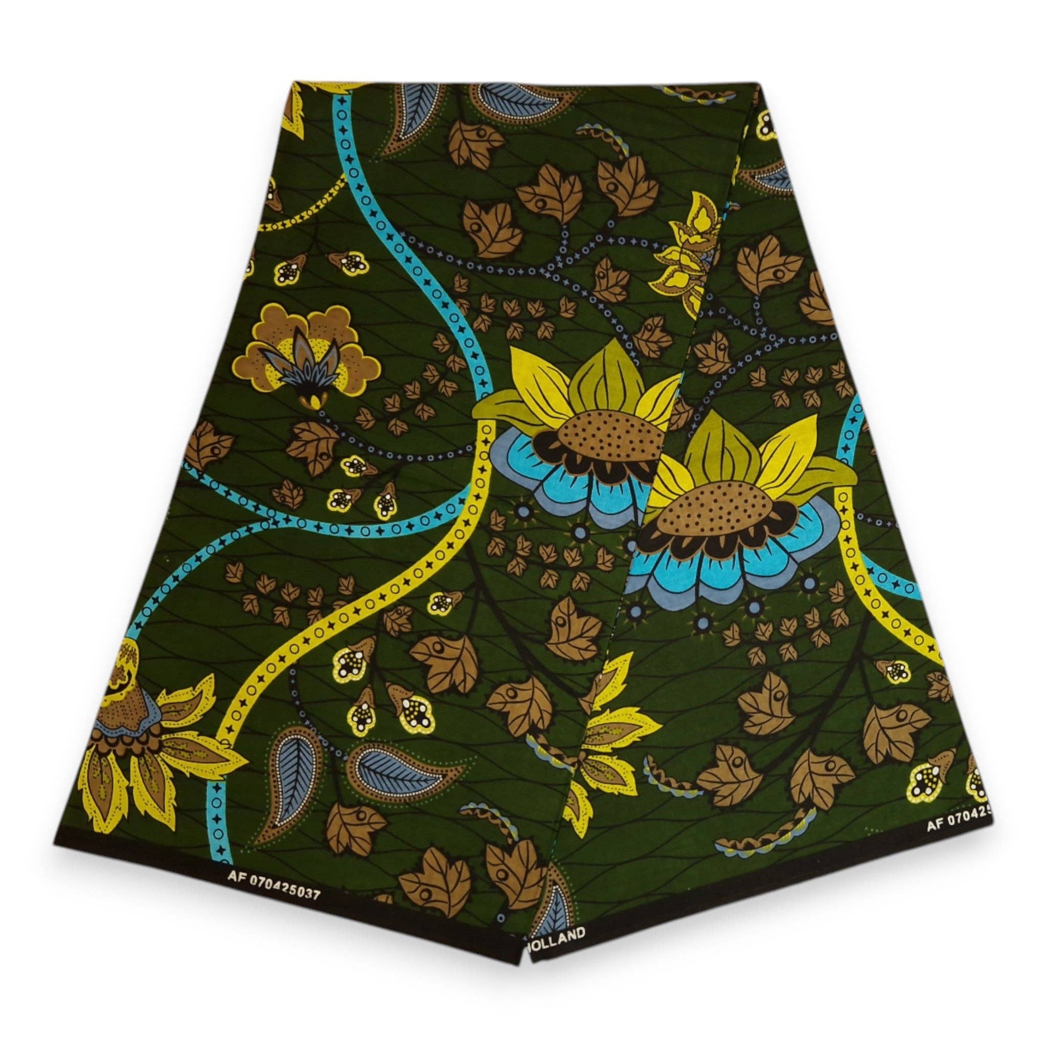 AfricanFabs - Wholesale Visor - Women's - African print Sun visor cap - Dark Green Botanical Flow1