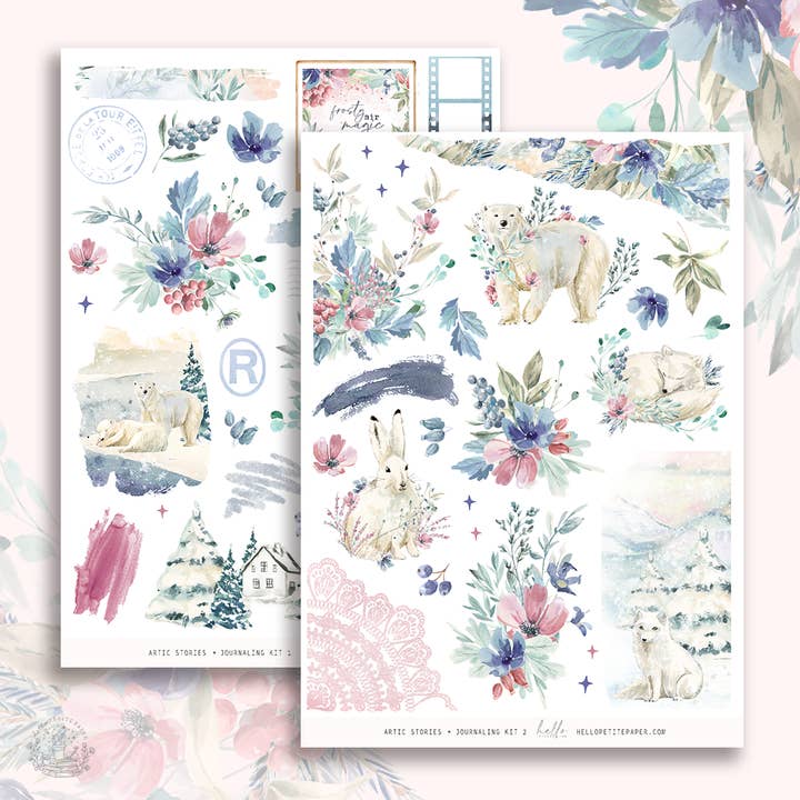 Histórias Árticas - Kit de Autocolantes para Diário por atacado de Hello Petite Paper