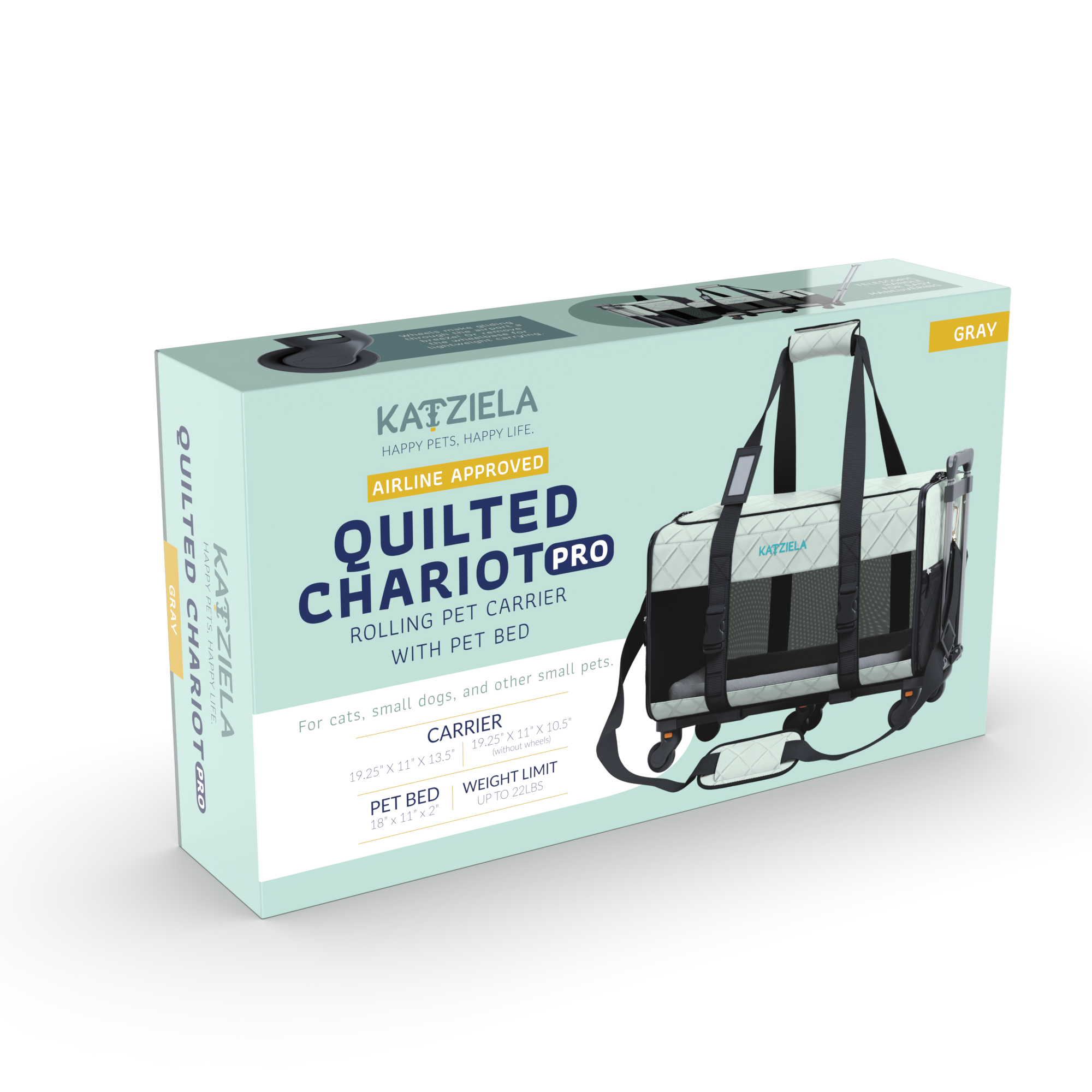 Katziela – Großhandel Haustier-Transportbox – Katze/Hund – Katziela® Chariot PRO Tragetasche für Haustiere, gesteppt10