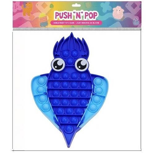 Handee Products - Wholesale Fidget Toy - Kids - Push N' Pop Its Fidget - Squid - 9" x 6"