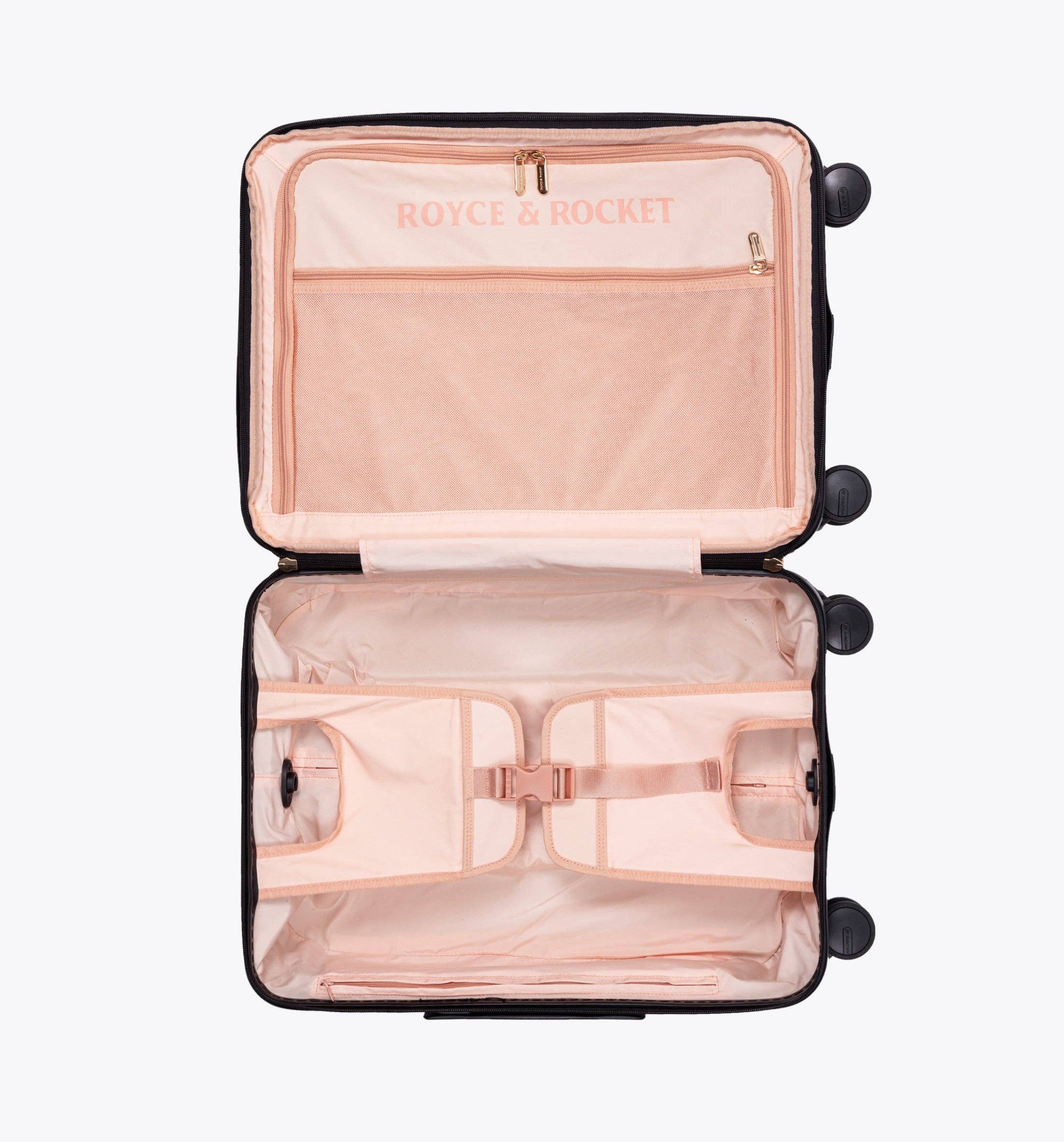 Royce & Rocket - Wholesale Luggage - Castle Carry-on Expandable Black2