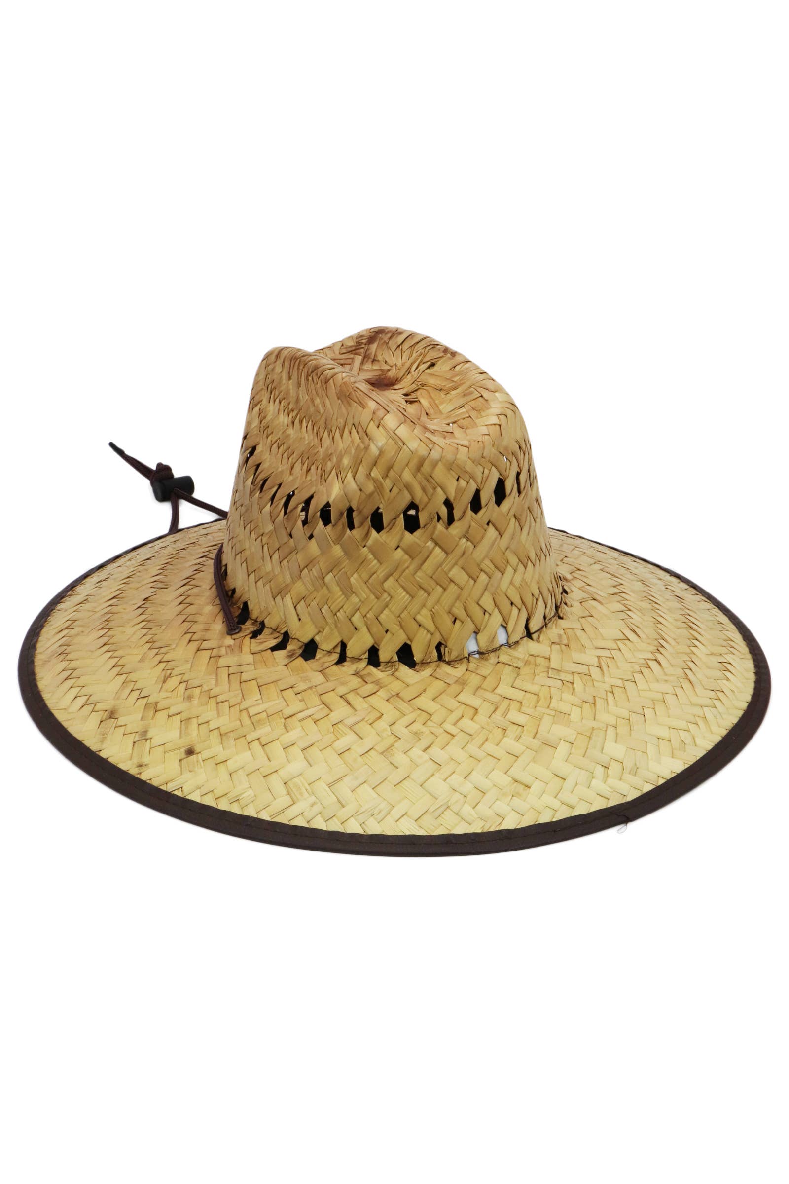 Cap Zone – wholesale Hatt - Barn – Barns livräddarhatt i halm med veganskt läderdetalj2