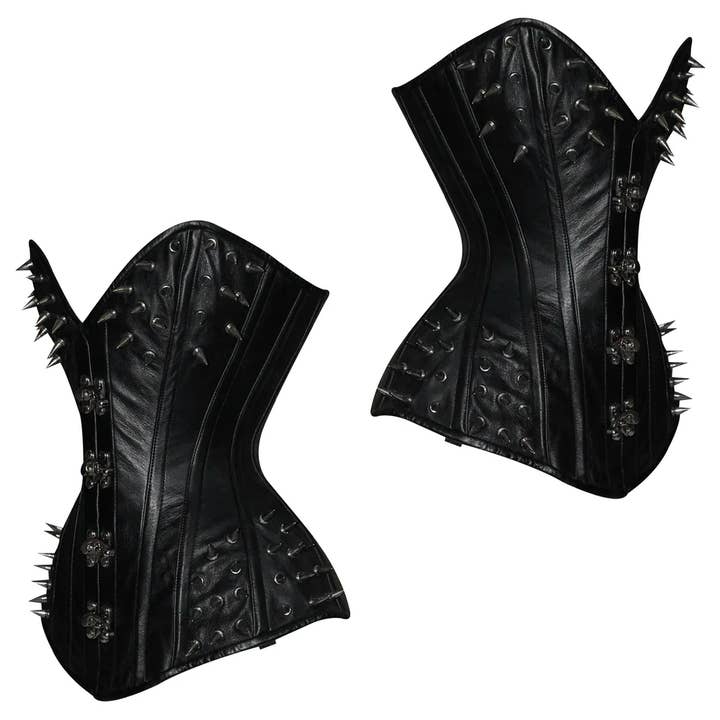 Attire Fashion Club - Wholesale Corset - Women's - Vintage Steampunk Leather Corset with Steel Boning