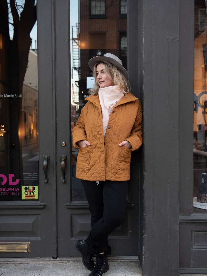 Linen Quilted Jacket for wholesale by VIKOLINO