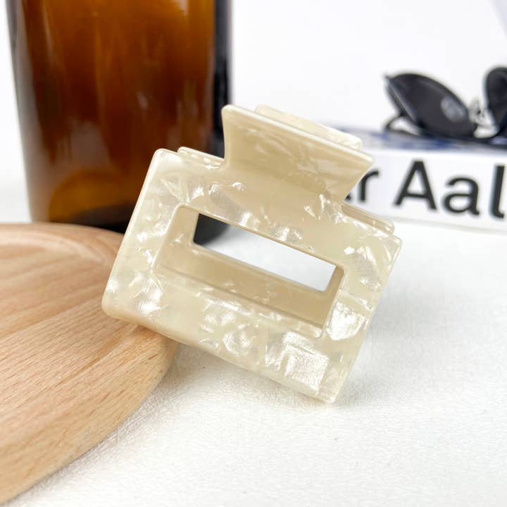 TheDivaSoap - Wholesale Hair Clip - Women's - Acetate Square Hair Clips Multicolor Small Claw Clip2