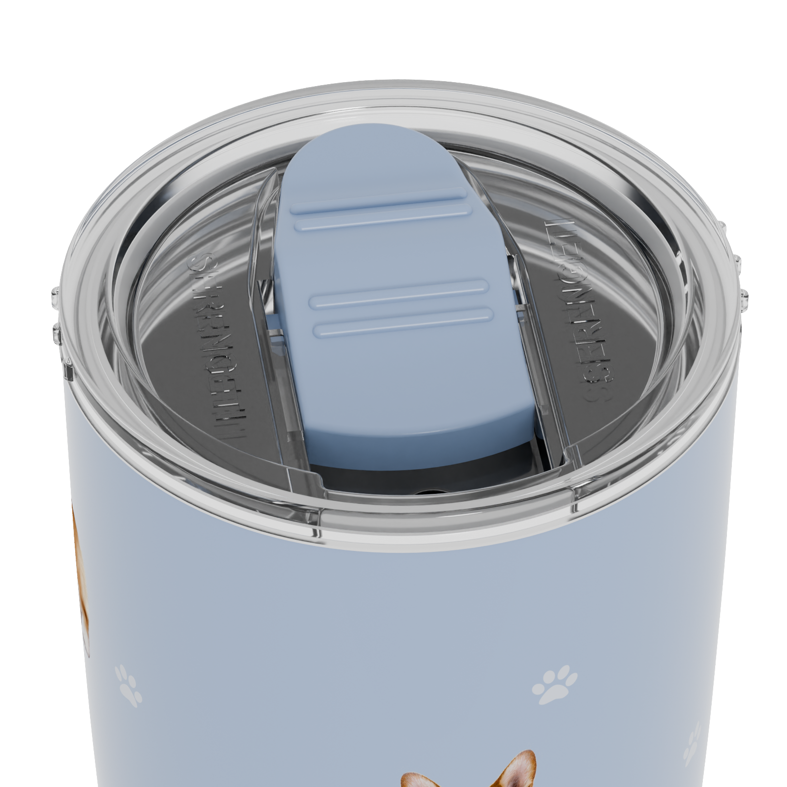 E&S Pets - Vente Gourde/bouteille isotherme - Imprimé en 3D - Gobelet Welsh Corgi, étanche, durable, 20 oz3