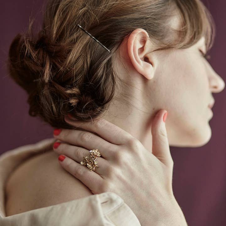 My Sen - Wholesale Band/Stacked Ring - LOTUS flower ring2