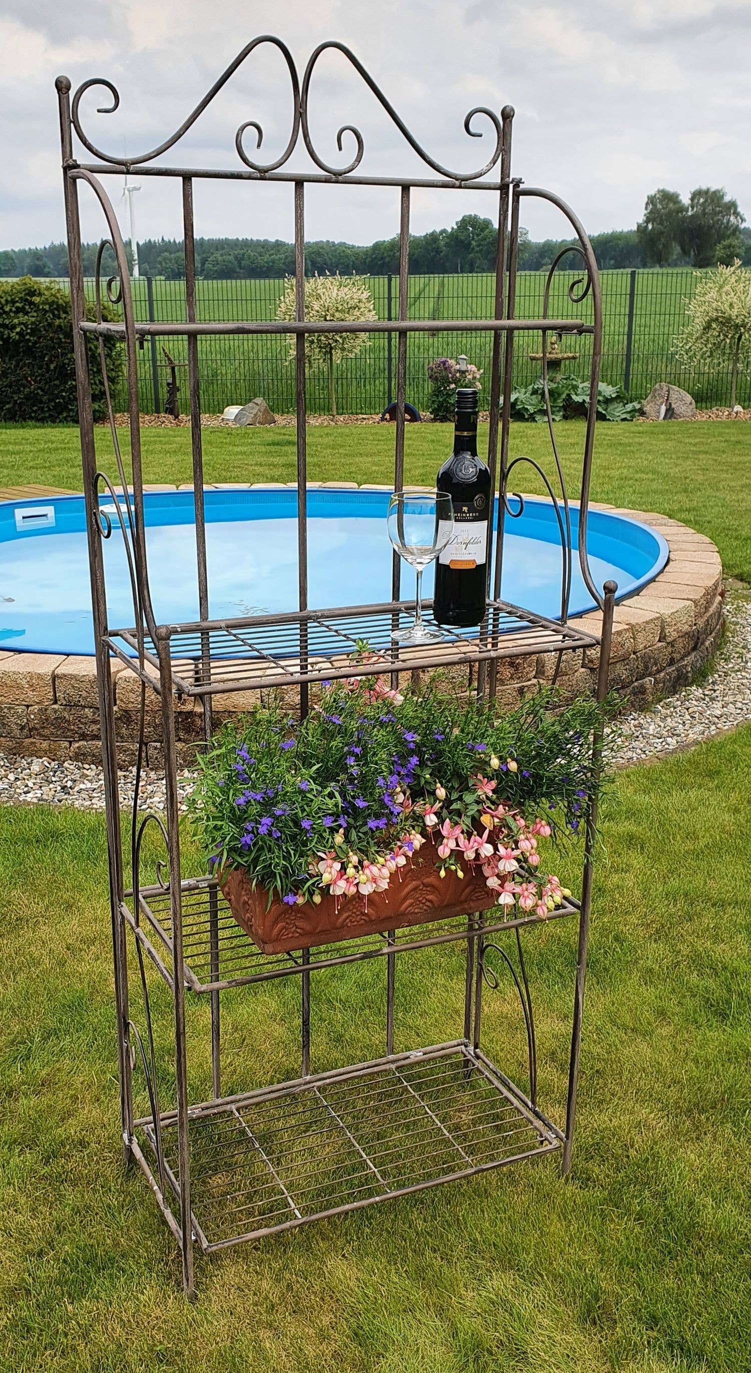 Ambiente Haus – wholesale Fristående hylla – 4 hylla - Antikbrun 162 cm3