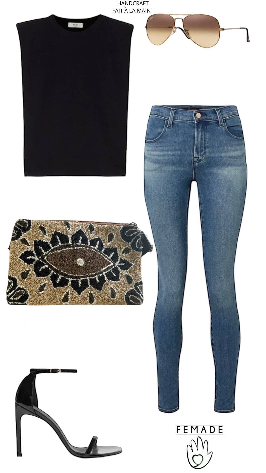 Boutique Femade ® - Wholesale Belt Bag - Women's - Brown Evil Eye Fanny Pack3