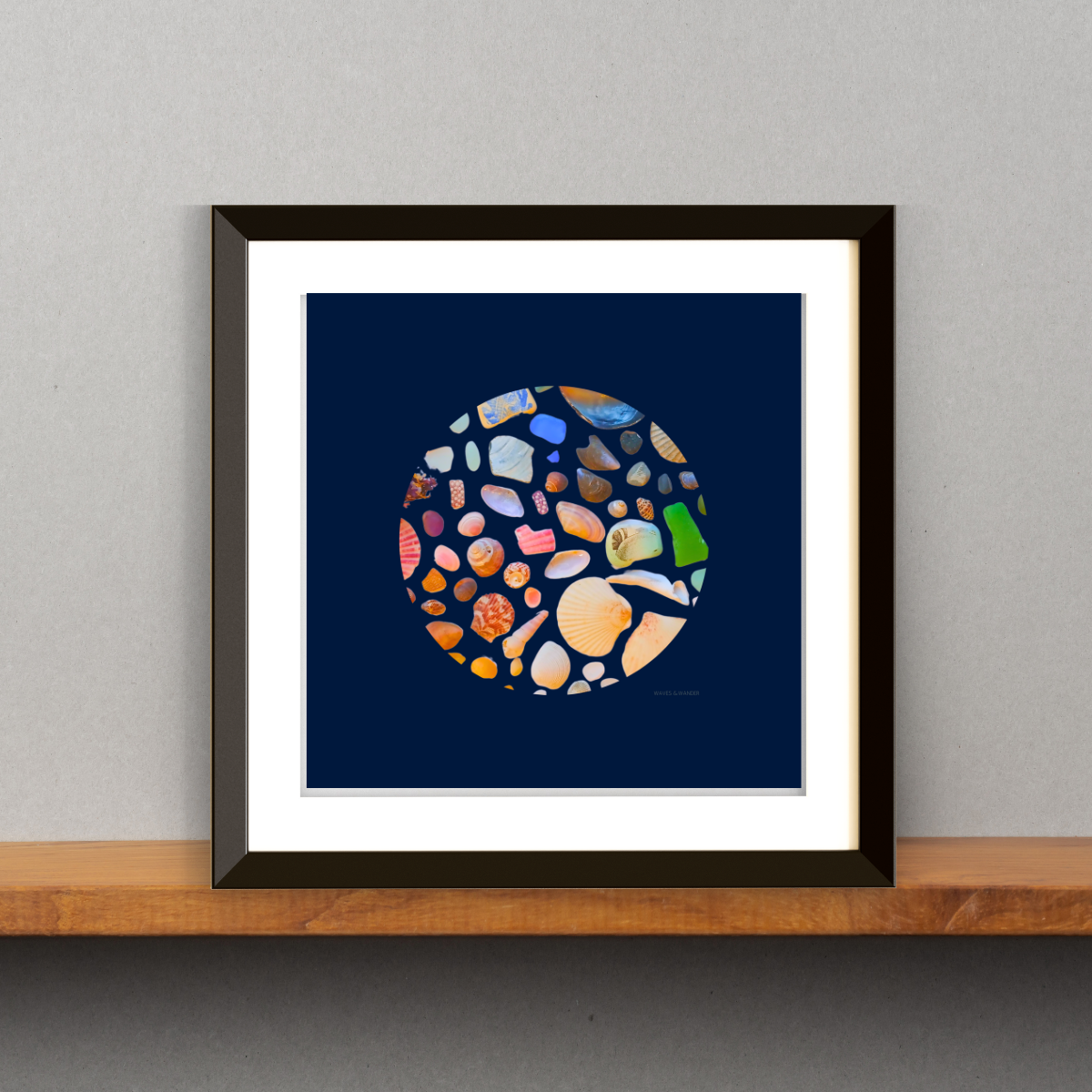 Waves & Wander - Wholesale Art Print - Shell Art Print - Coastal Colours - 10 x 10  6