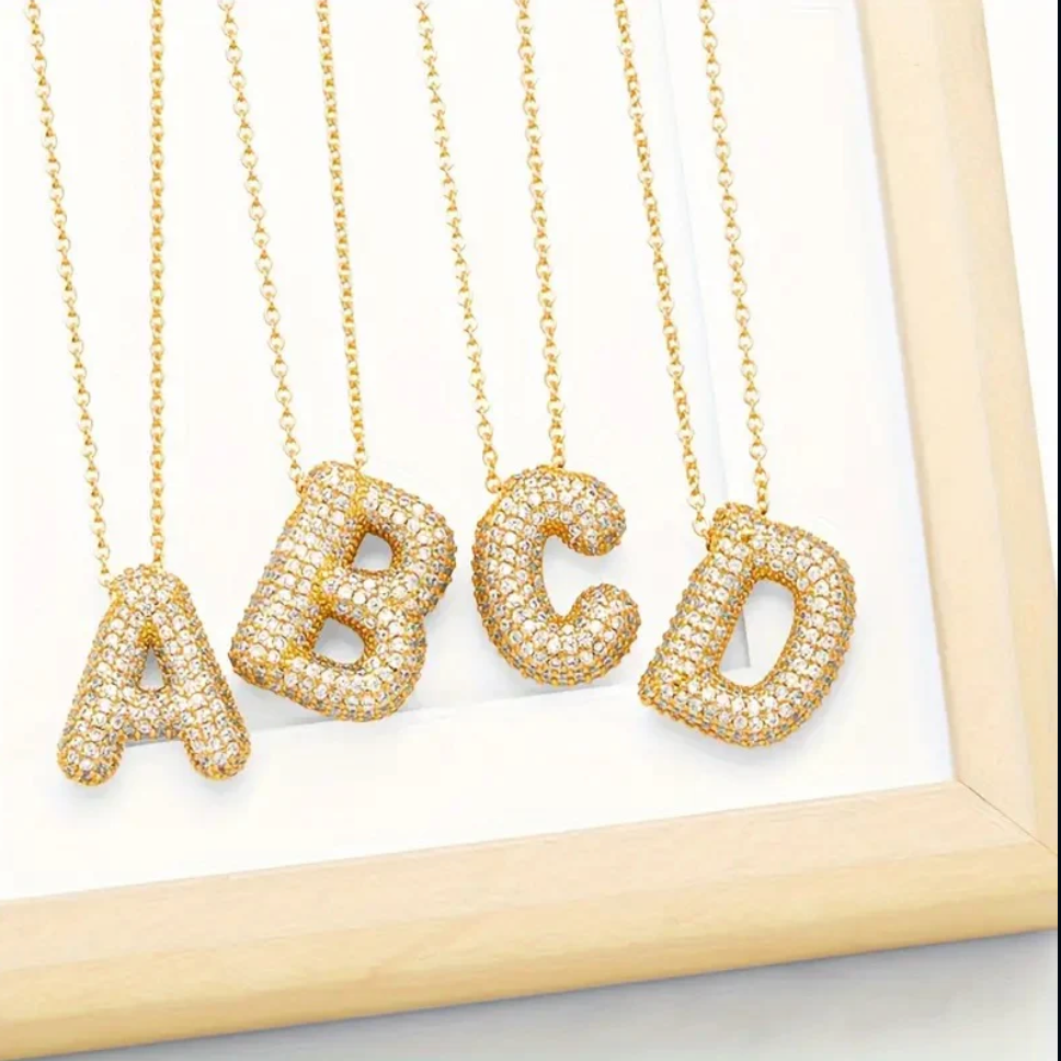 Kate Tuesday Jewelry - Wholesale Pendant/Charm Necklace - ✨Trendy Bubble Initial Necklaces✨1