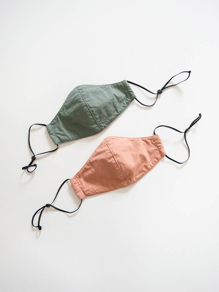 Reusable Face Mask - Two Pack - Khaki & Blossom for wholesale by Primness