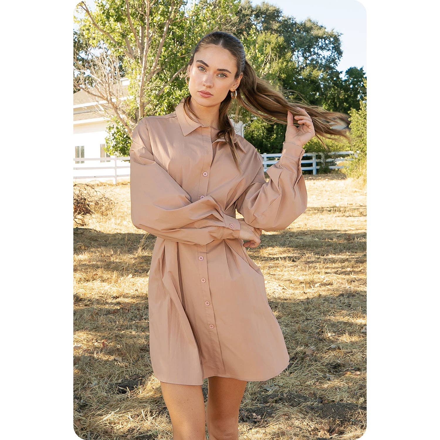 Strut & Bolt – wholesale Dress – Women's – Poplin Corset Shirt Mini Dress8