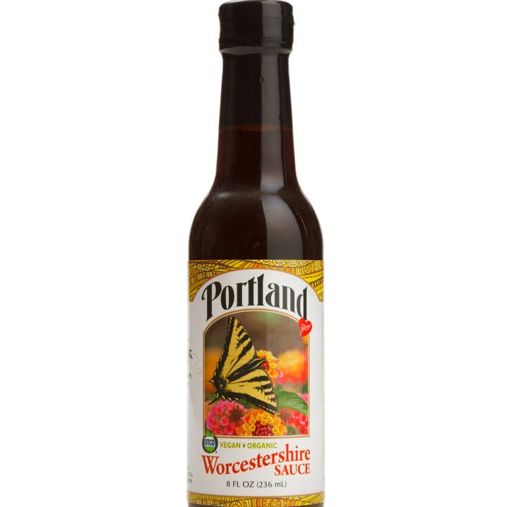 Portlandia Foods - Wholesale Sauce - Portland Vegan Organic Worcestershire Sauce 8oz Glass Btls