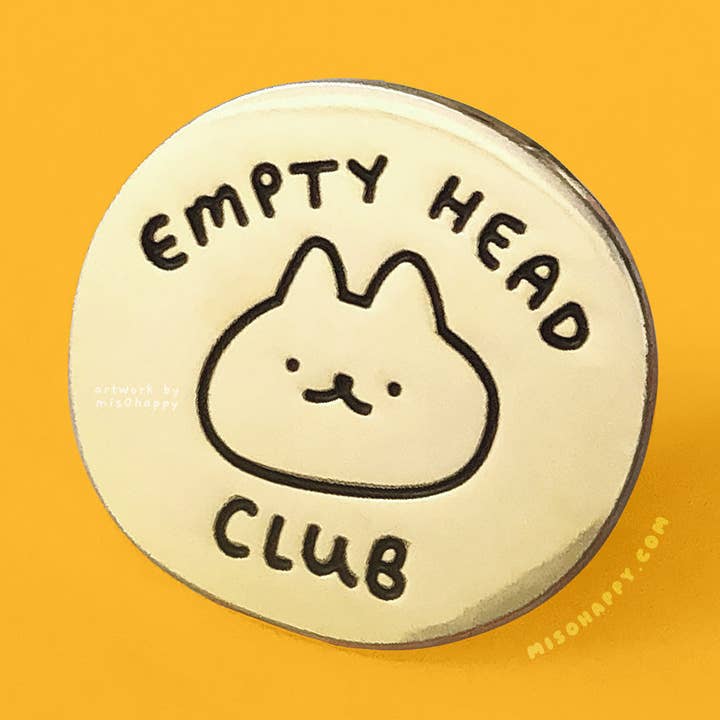 "Empty Head Club" Enamel Pin for wholesale by MIS0HAPPY