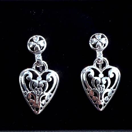 FR3993 Filigree Heart Clip-on Metal Earrings for wholesale by 0011 PREMIERE