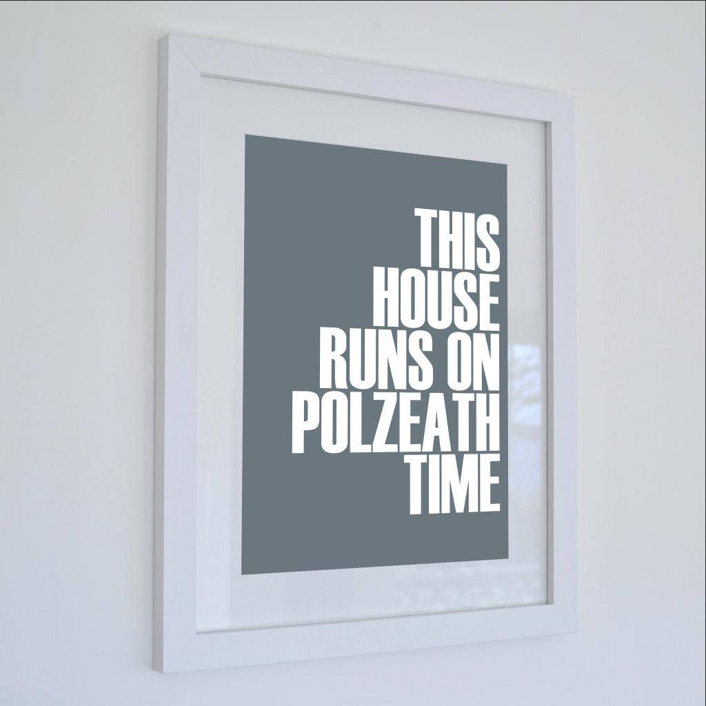 SeaKisses – wholesale Art print – Polzeath Time Typographic Print2