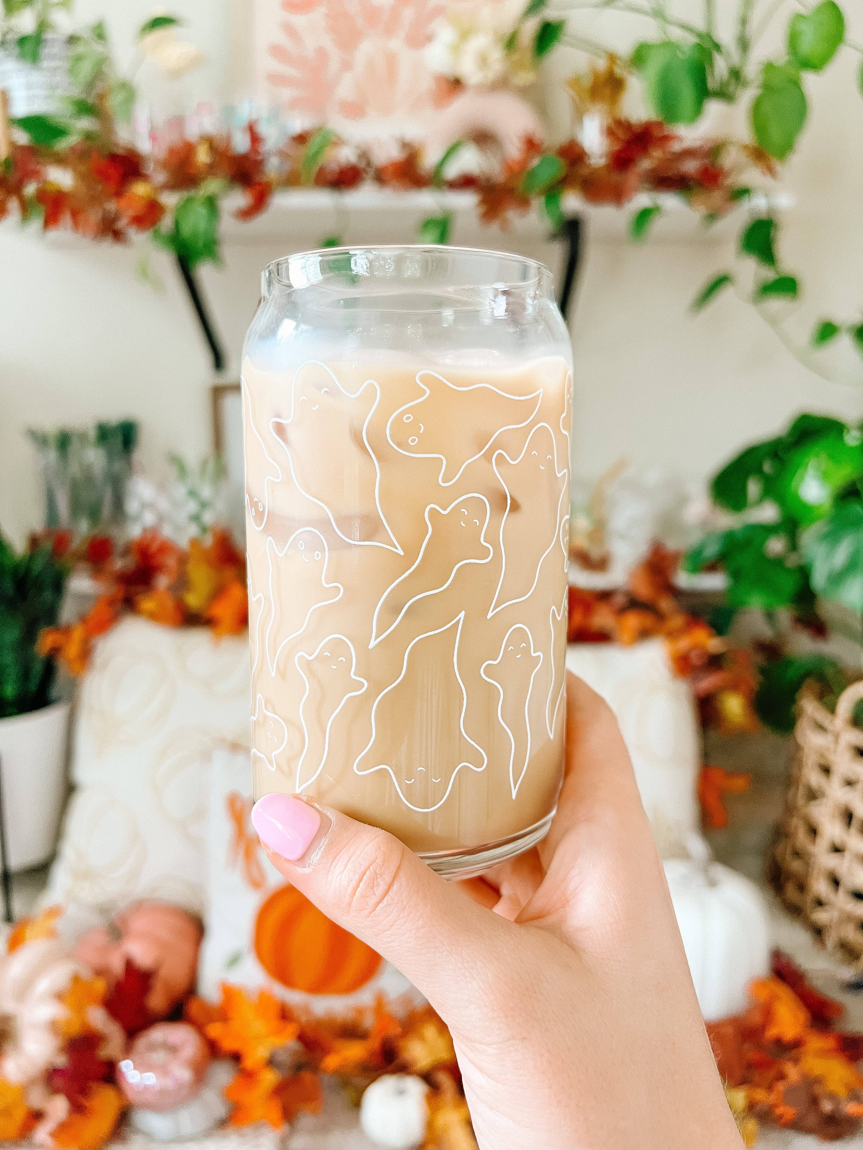 Hart and Flora Shop - Wholesale Drinking Glass/Cup - 16oz Ghost Iced Coffee Beer Can Glass2