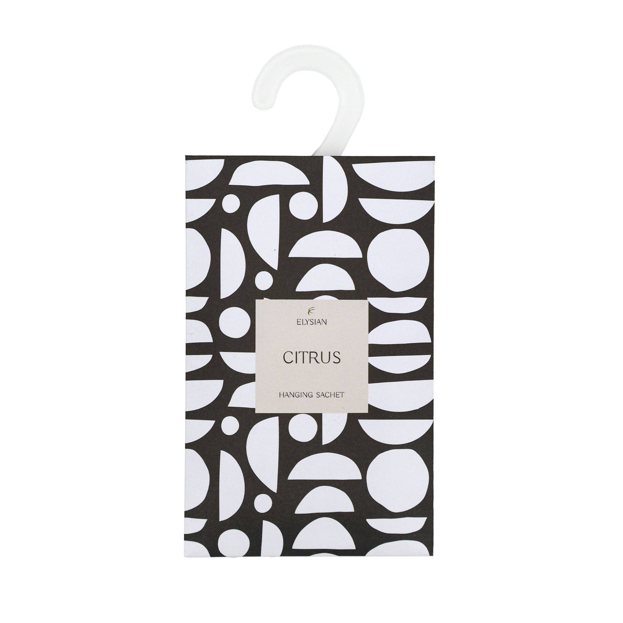 Robert Frederick Ltd – wholesale Sachet – Elysian Scented Hanging Sachet - Set of 4 Citrus - Geometric Design2