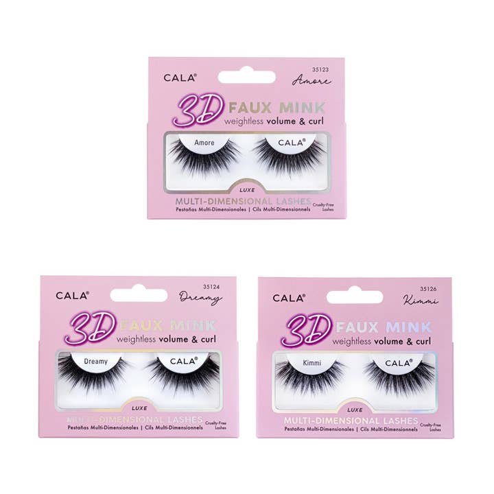 PINEAPPLE Beauty - Wholesale False/Fake Eyelashes - CALA 35000x 3D Faux Mink Eyelash Display Set 72pc