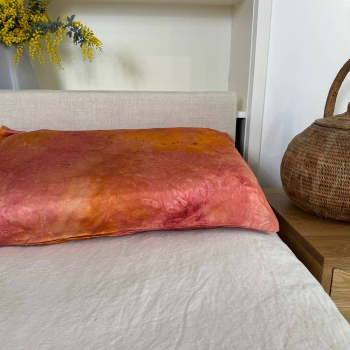 Botanically Dyed Silk Pillowcase set | madder root + fustic and other Purchase Wholesale white pillowcases for crafts. Free Returns & Net 60 Terms on Faire trending on Faire.
