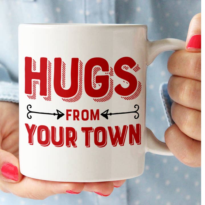Rock Scissor Paper - Wholesale Coffee Mug - Personalized City Ceramic Mug, Hugs Name Drop Design0