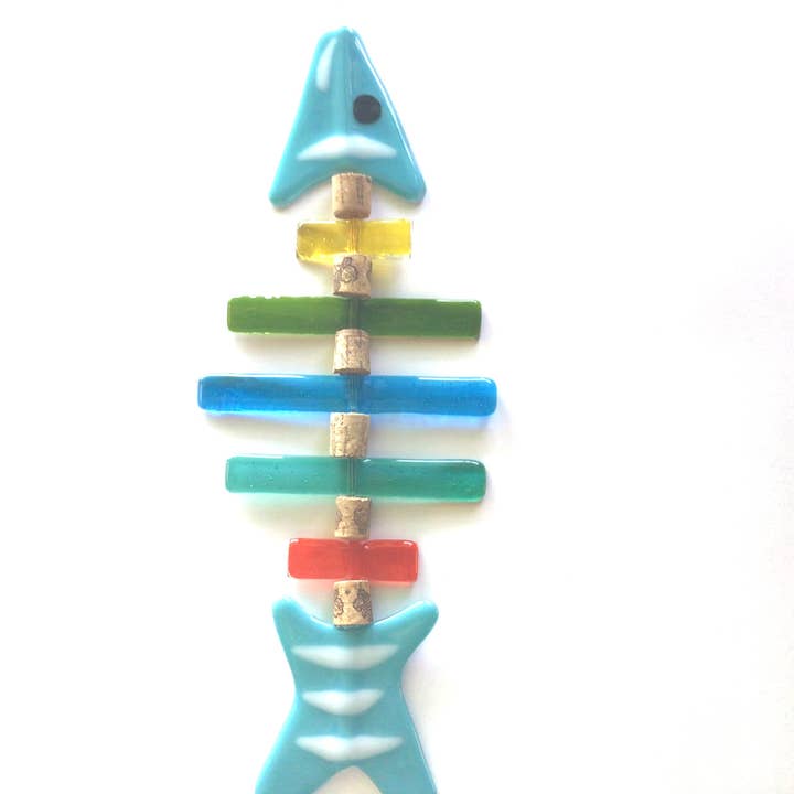 Fish Tales - Vendita all'ingrosso Decorazione mobile - Pesce mobile in vetro fuso artigianale Bonefish4