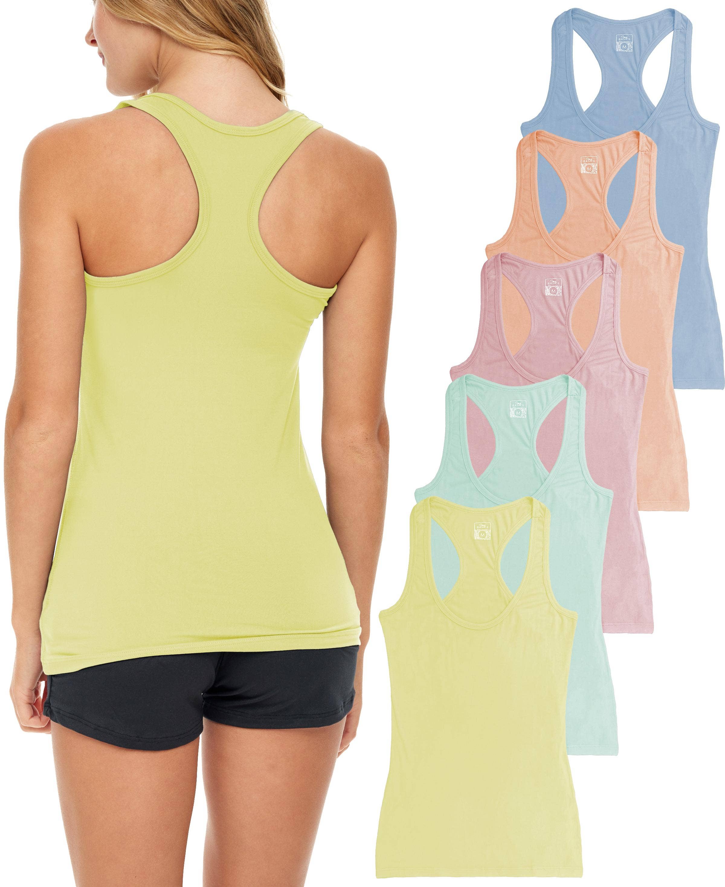 I-Wear Brands - Wholesale Tank Top - Women's - 5 Pack Women's Racerback Cotton Stretch Tank Top9