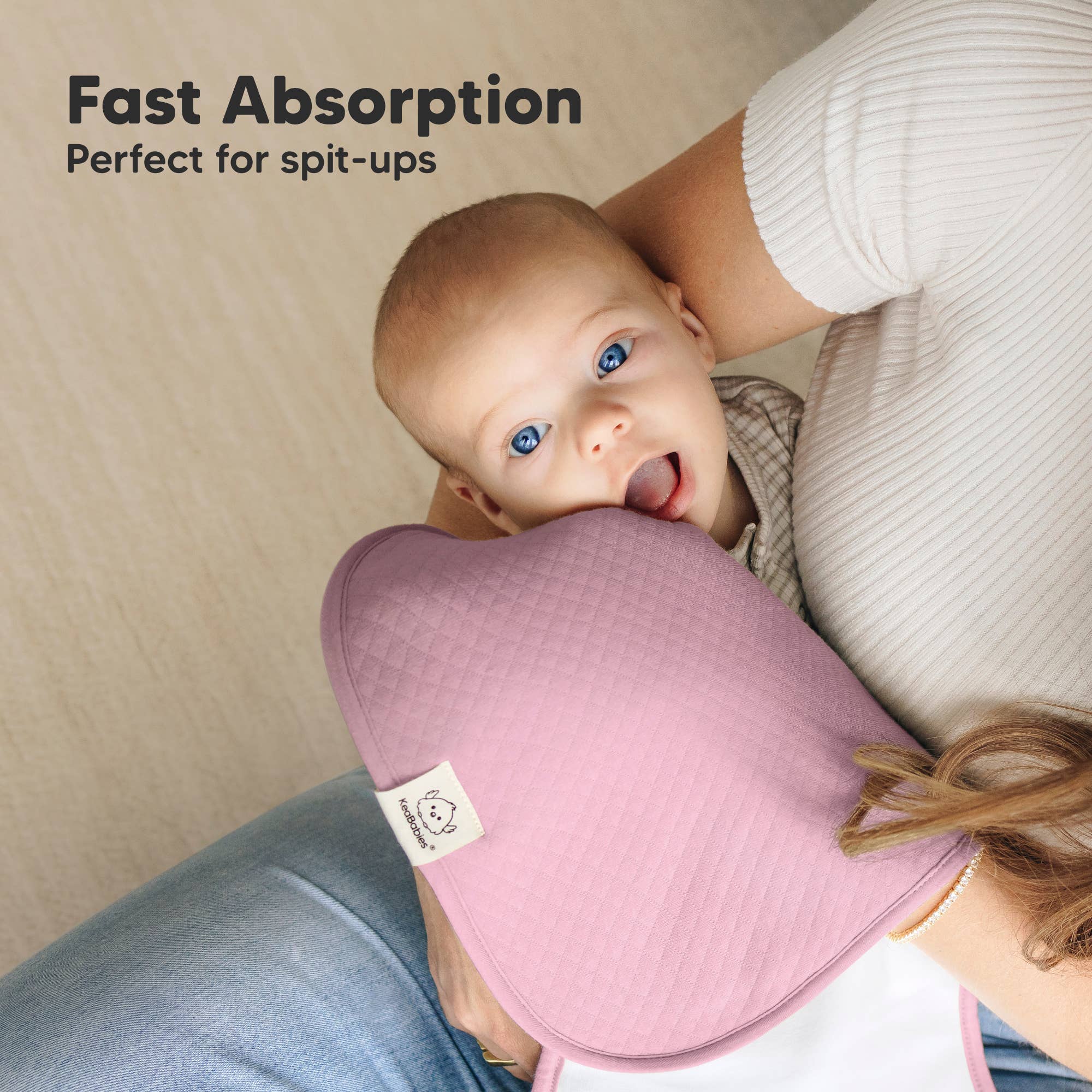 Dämpad pastell 5-pack Quin Baby Burp-dukar, mjuka burpdukar för spädbarn för wholesale på Faire5