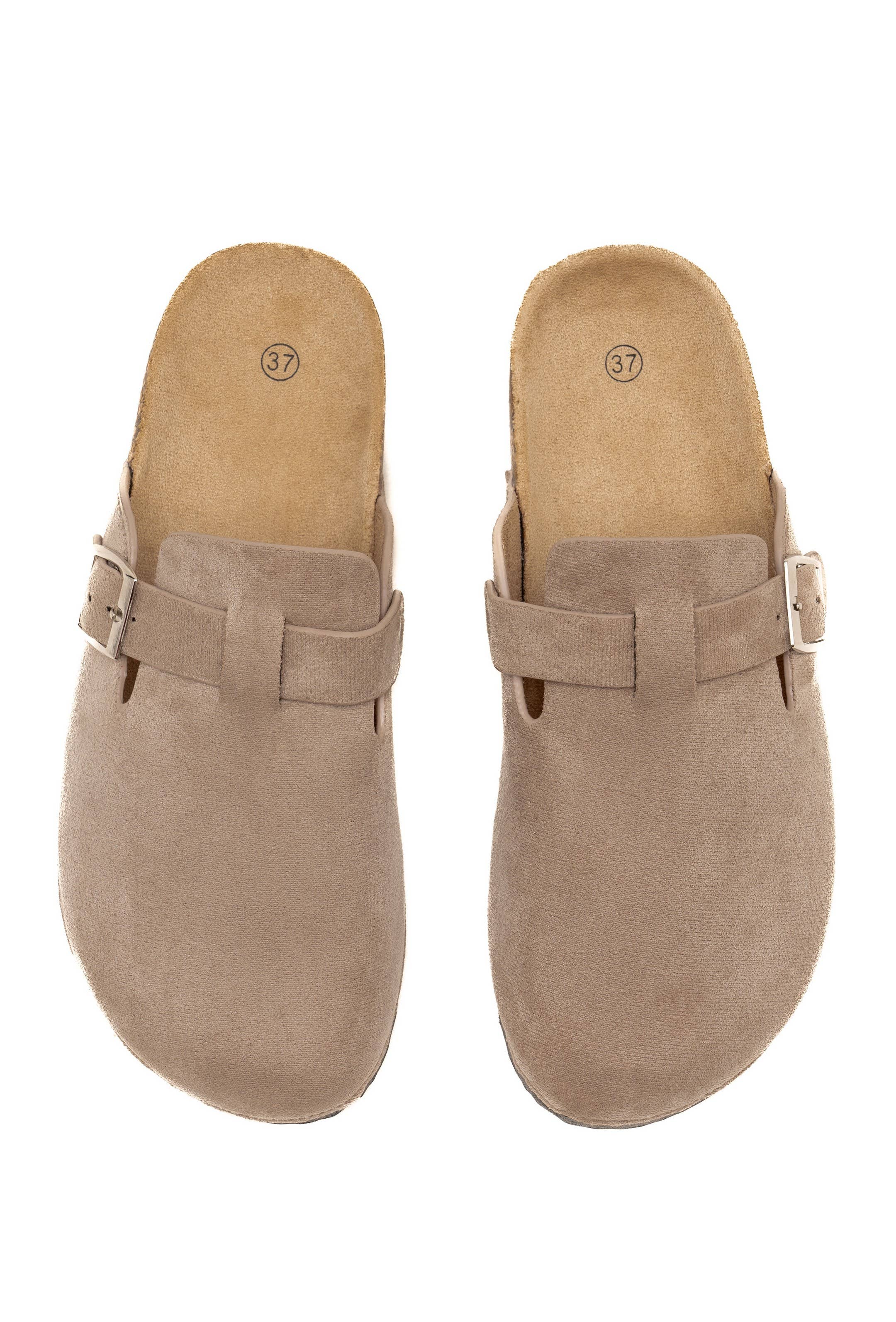 C'M PARIS - Wholesale Mules - Women's - Classic Suedette Mule with Buckle 21106