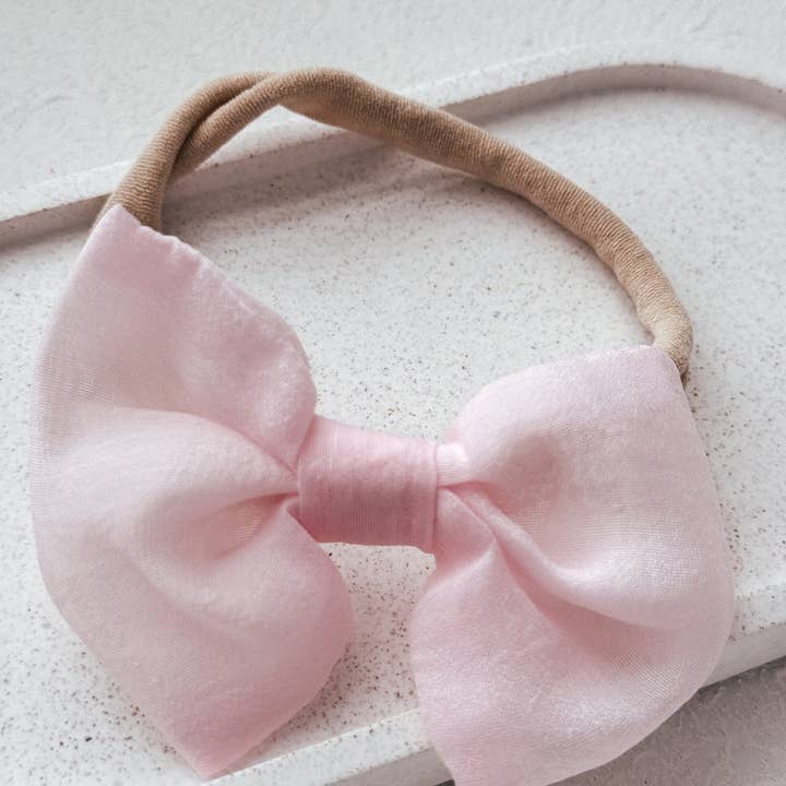A Little Lacey - Wholesale Hair bow – Kids - Light Pink Elegance Hair Bows1