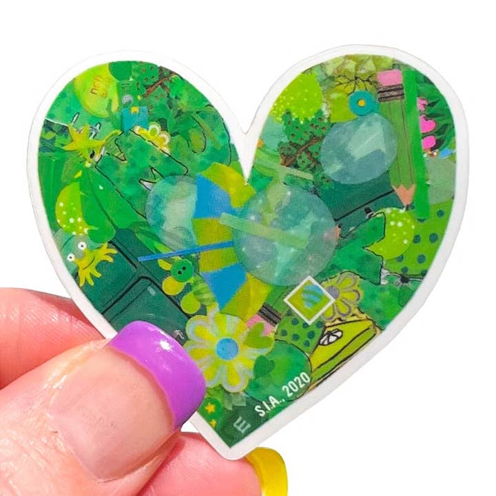 Adesivo verde adesivo de vinil à prova de intempéries por atacado de Surprise Inside Art