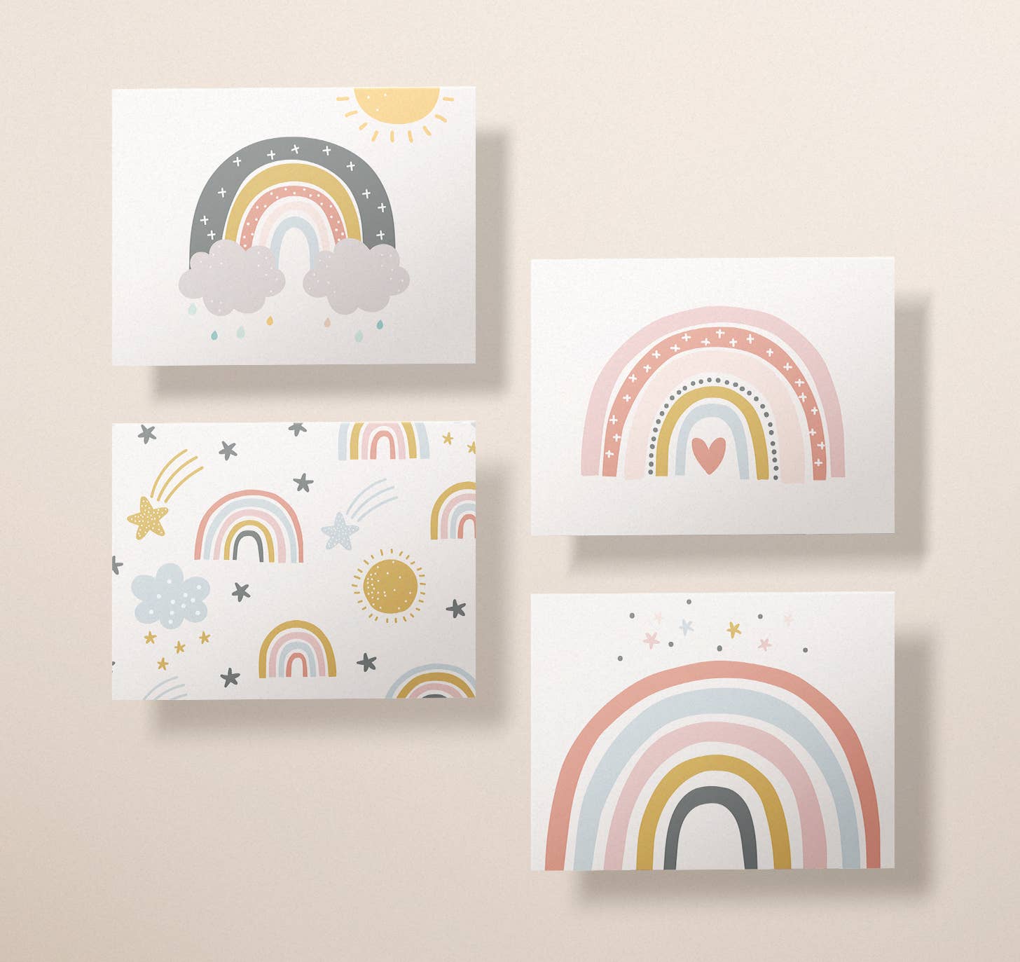 Twigs Paper - Wholesale Stationery/Notecard Set - Rainbow Greeting Card Set | Assorted Notecards1
