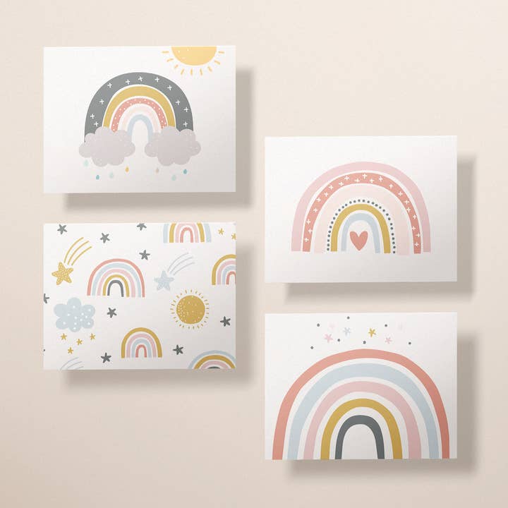 Twigs Paper - Wholesale Stationery/Notecard Set - Rainbow Greeting Card Set | Assorted Notecards1