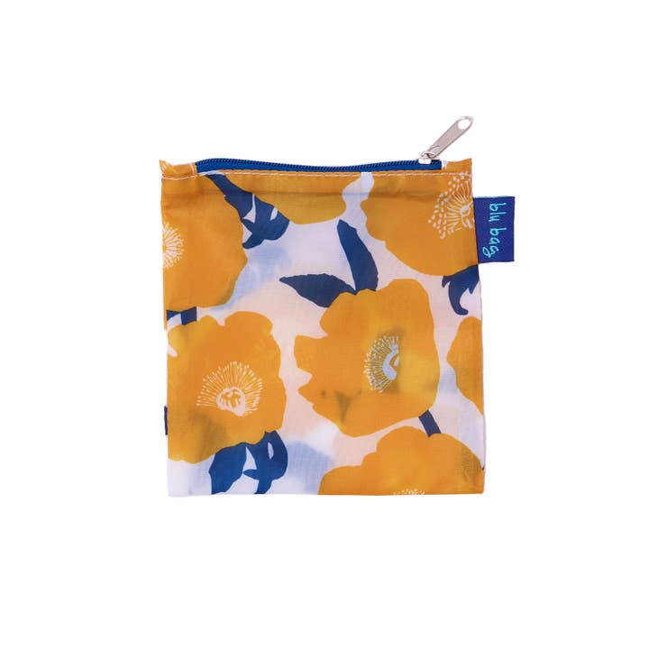 rockflowerpaper - Wholesale Grocery/Shopping Bag - POPPIES blu Bag Reusable Shopper Tote
