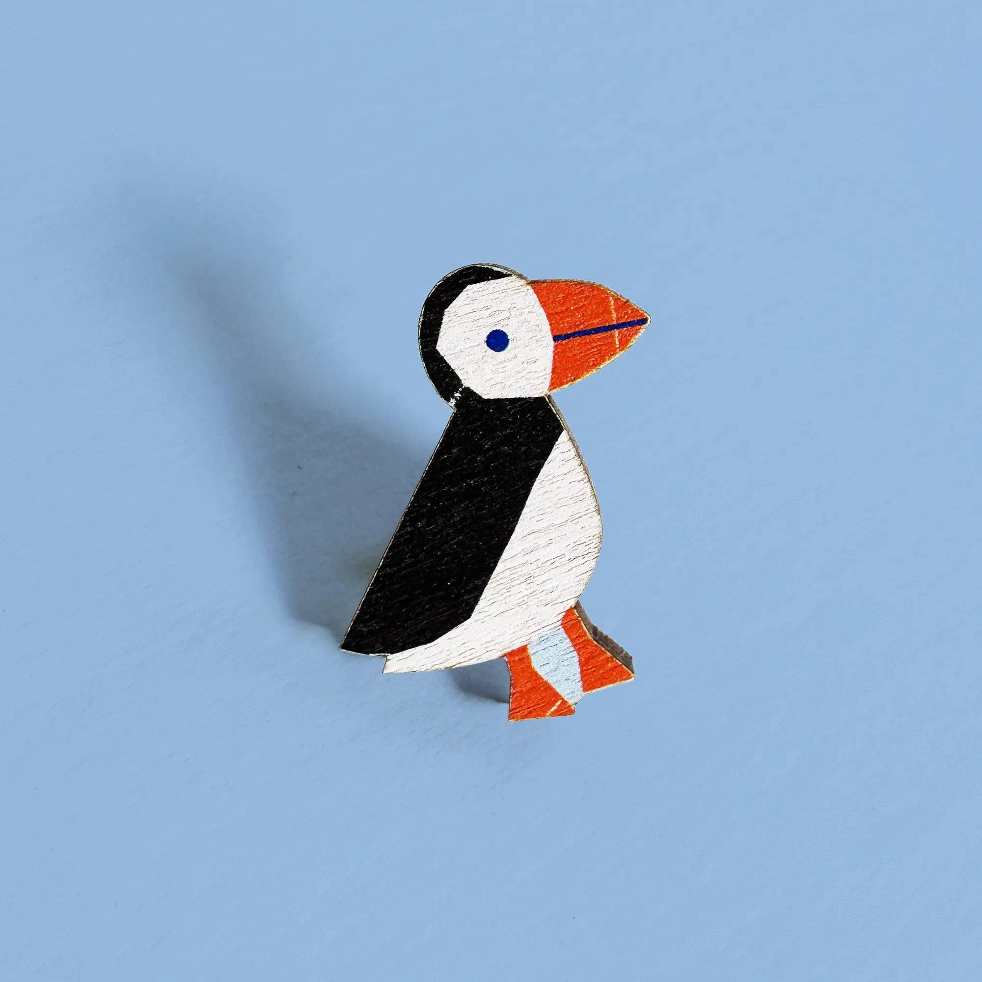 Kautzi Illustrations - Wholesale Lapel Pin/Button - Wooden Pin Puffin – Wholesale2