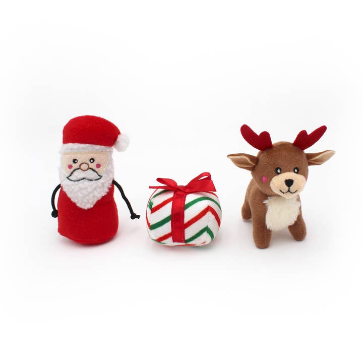 ZippyPaws - Wholesale Knuffelspeeltje - Hond - Holiday Burrow™ - Santa’s Slee - Kerstspeelgoed voor honden2