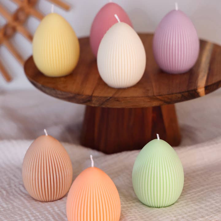 Niki Candle - Venta al por mayor Velas de diseño llamativo - Huevo de Pascua acanalado