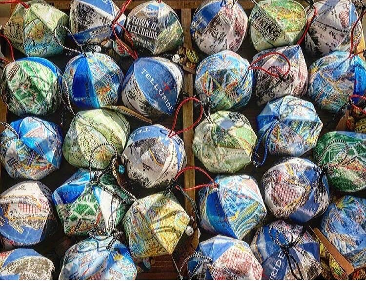 Domesticadence - Wholesale Ornament Set - 24 Custom Upcycled Local Area Maps Bundle3