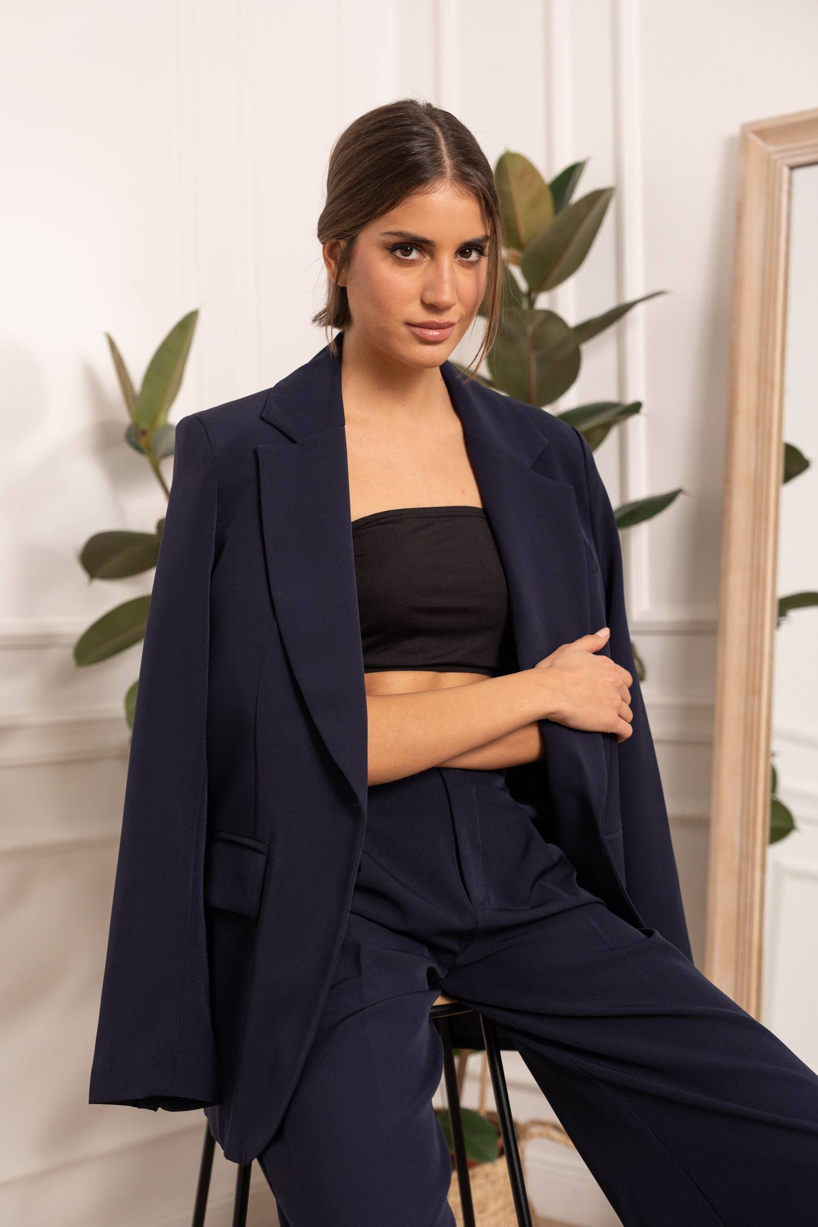 Attentif Paris - Wholesale Suit Jacket - Women's - [Timeless] Solid oversized jacket timeless50